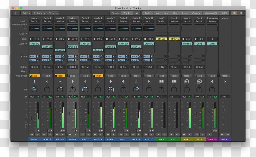 Audio Mixers Logic Pro Retina Display Light Studio One - Mixing Transparent PNG