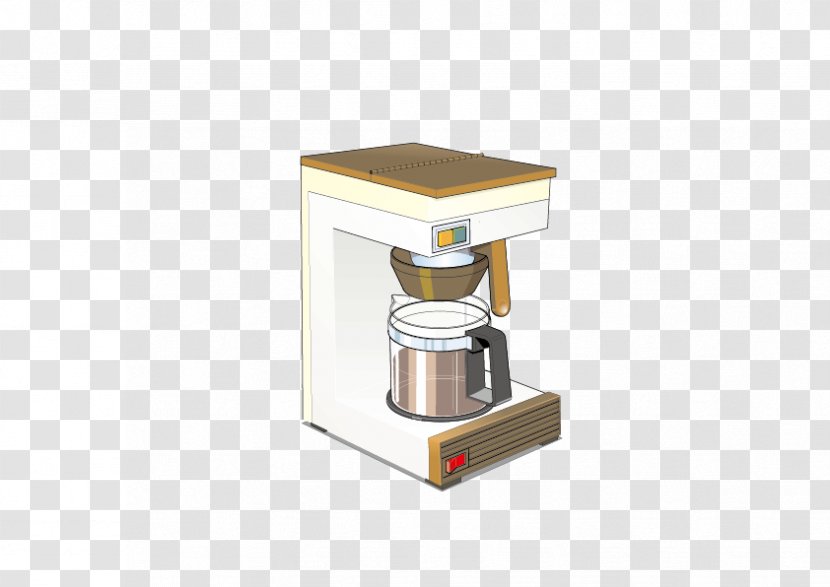 Coffeemaker Small Appliance Clip Art - Hand-painted Coffee Machine Transparent PNG