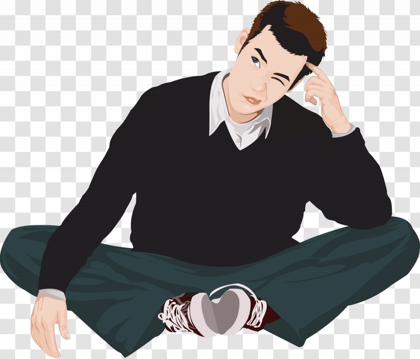 Clip Art - Man Page - Thinking Transparent PNG