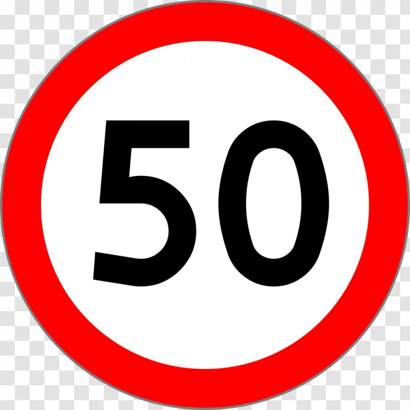 Prohibitory Traffic Sign Speed Limit Stock Photography - 50 Transparent PNG