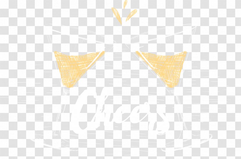 Triangle Yellow Pattern - Symmetry - Hand Painted Graffiti Champagne Glasses Transparent PNG