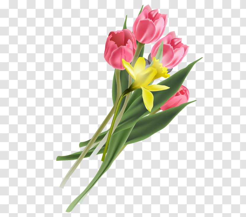 Tulip Wedding Invitation Flower - Pink Tulips Transparent PNG