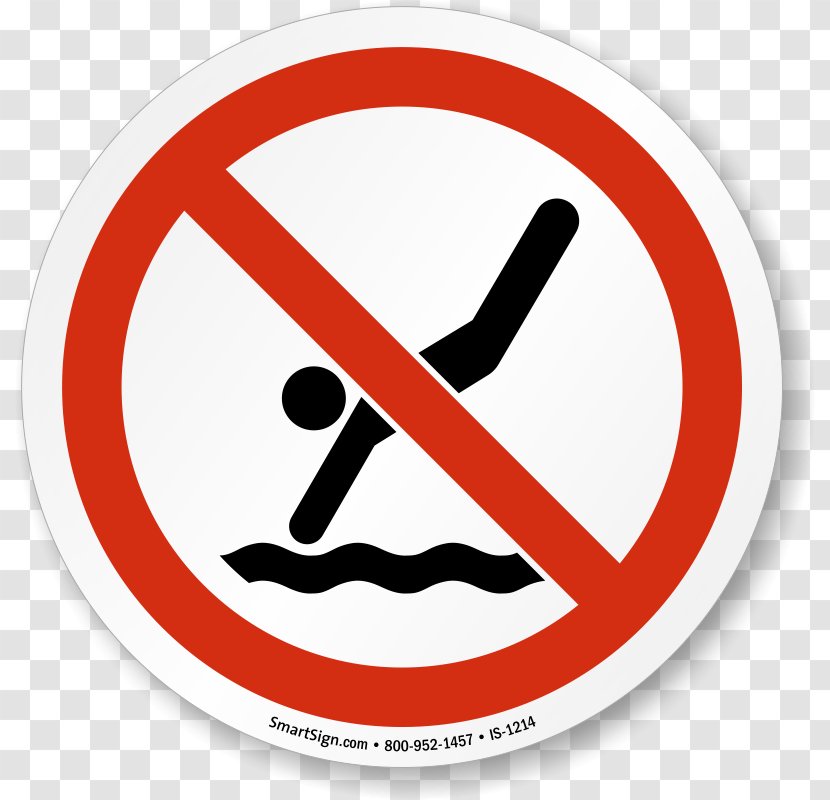 Diving Boards Underwater Safety Sign - Creative Dividing Line Material Transparent PNG