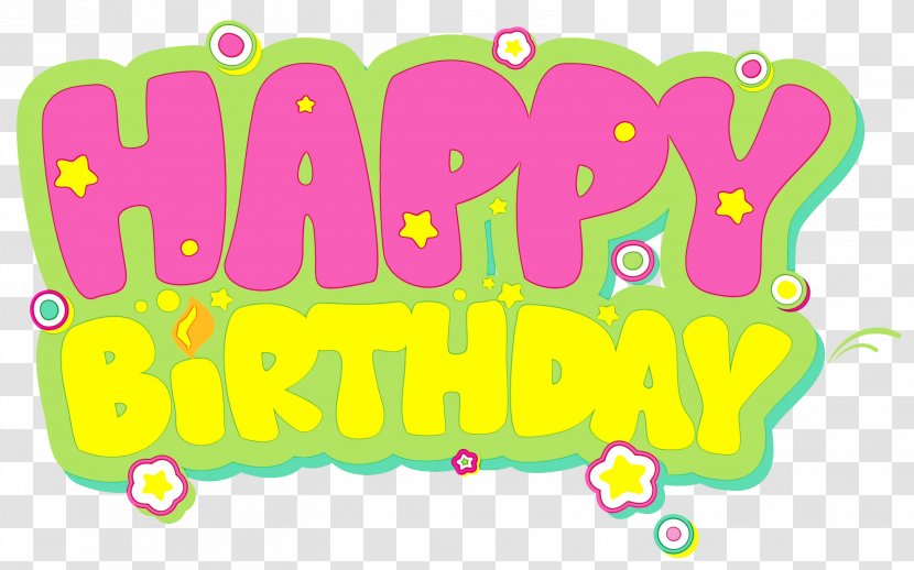 Happy Birthday Text - Candle Transparent PNG