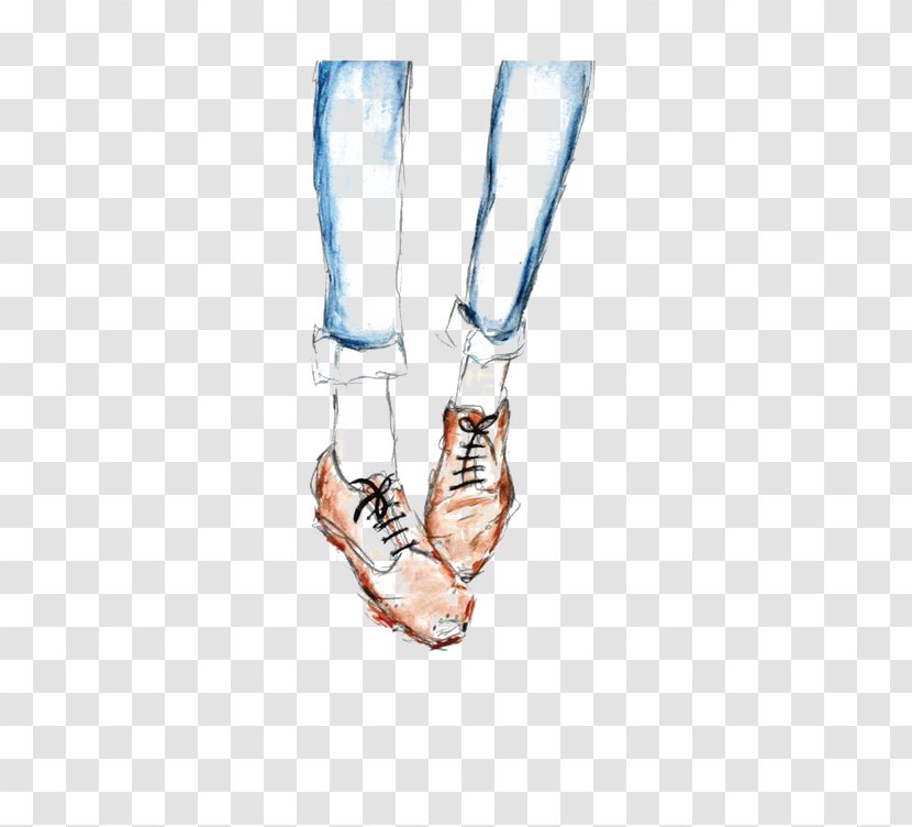 Jeans Drawing - Hand Transparent PNG