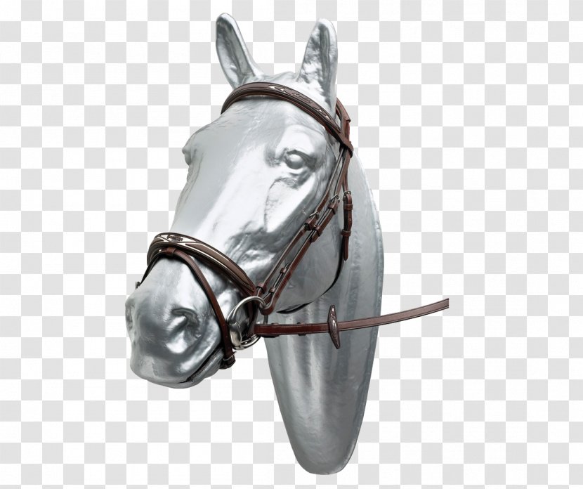 Horse Bridle Filet Bit Noseband - Silver Transparent PNG