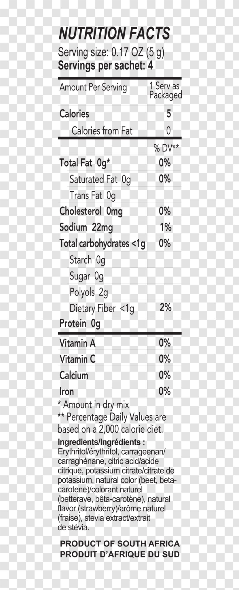 Gelatin Dessert Orange Juice Nutrition Facts Label Jell-O Transparent PNG