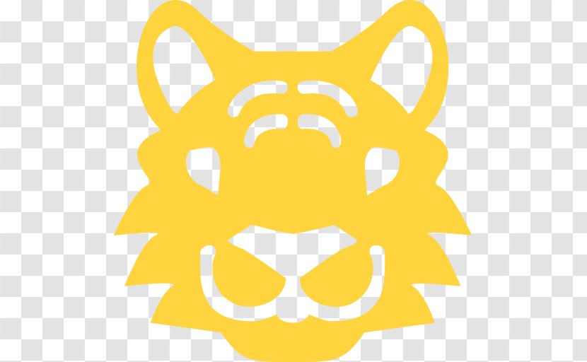 Emojipedia Whiskers Unicode Consortium Plain Text - Line Art - Tiger Head Transparent PNG