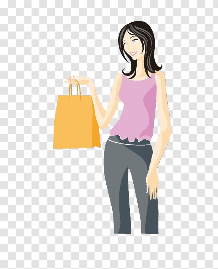 Yellow Handbag Scarf - Watercolor - Bag Of Woman Transparent PNG