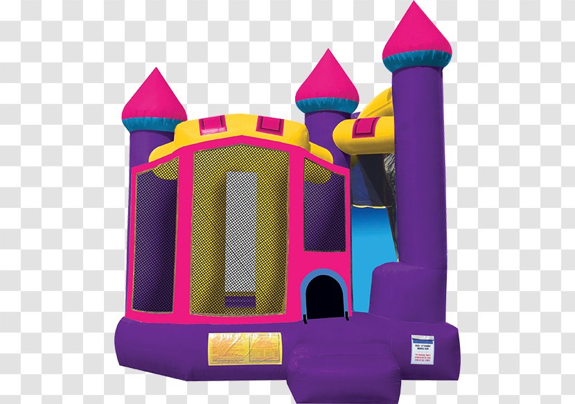 Inflatable Bouncers Playground Slide House Backyard - Game - Pink Castle Transparent PNG