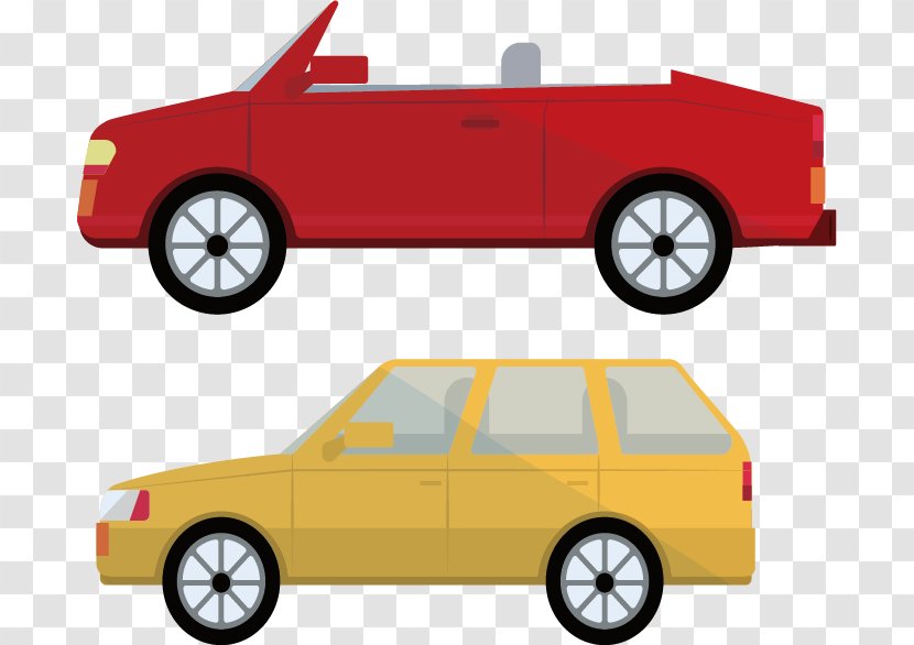 Sports Car - Yellow - Traffic Elements Transparent PNG