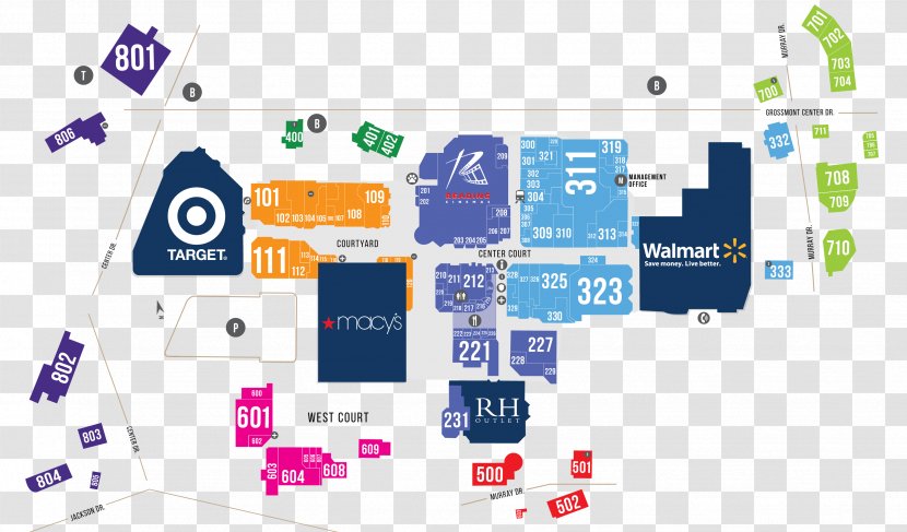 Towne West Square Louis Joliet Mall Shopping Centre Westfarms - Diagram Transparent PNG