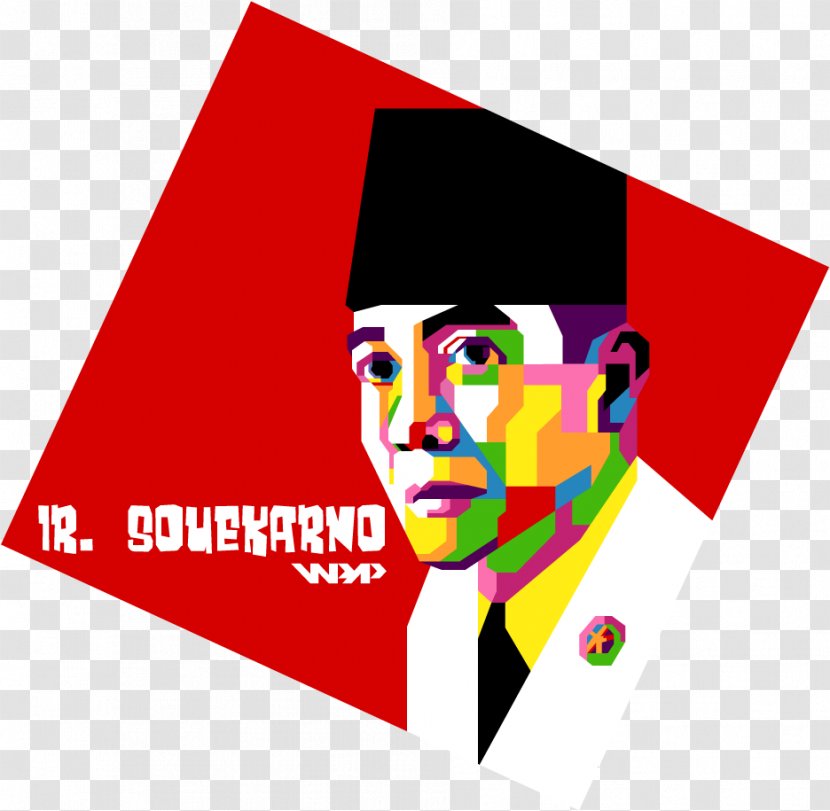 Sukarno Art Proclamation Of Indonesian Independence WPAP Transparent PNG