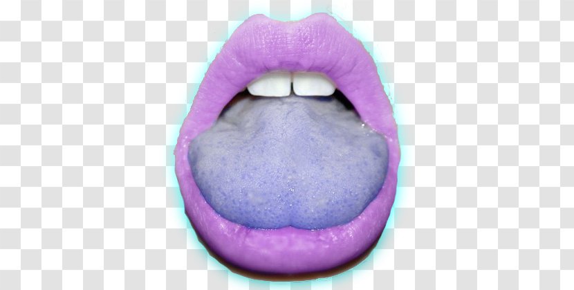 Goth Subculture Pastel Blue - Tongue - Mouth Transparent PNG
