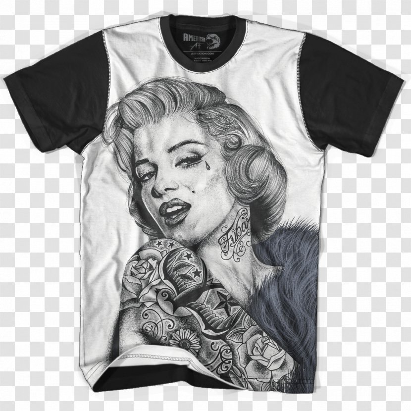 T-shirt Drawing Poster Printing - Inked - Marilyn Monroe Transparent PNG