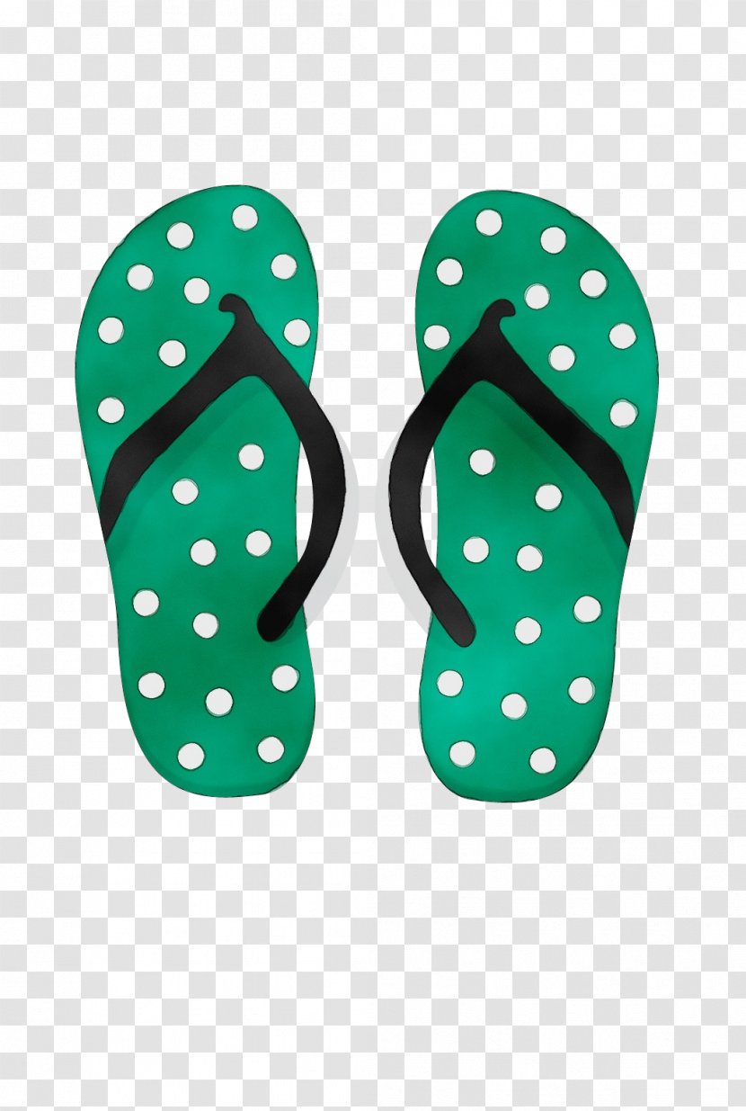 Polka Dot - Green - Sandal Shoe Transparent PNG