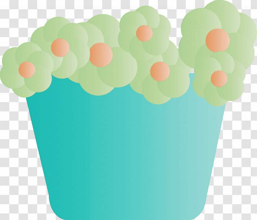 Flowerpot Green Baking Cup Baking Transparent PNG