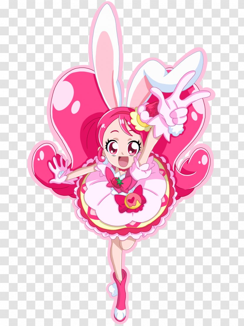 Pretty Cure Pinkie Pie Setsuna Higashi Miki Aono Love Momozono - Watercolor - Custard Vector Transparent PNG