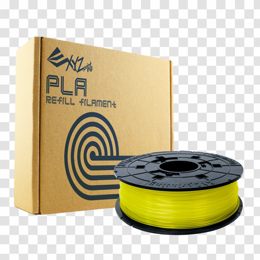 3D Printing Filament Polylactic Acid Yellow Plastic - PLA Transparent PNG