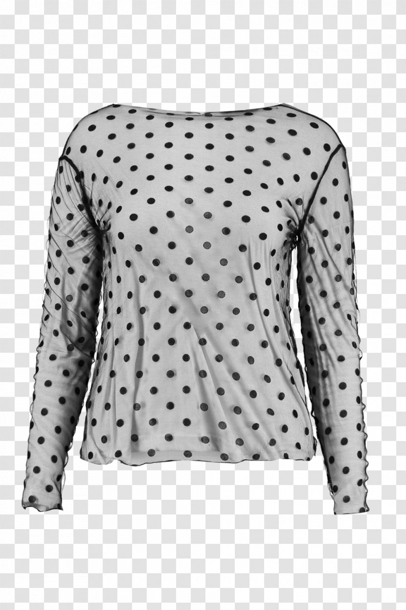 Long-sleeved T-shirt Polka Dot Shoulder - Mesh Dots Transparent PNG
