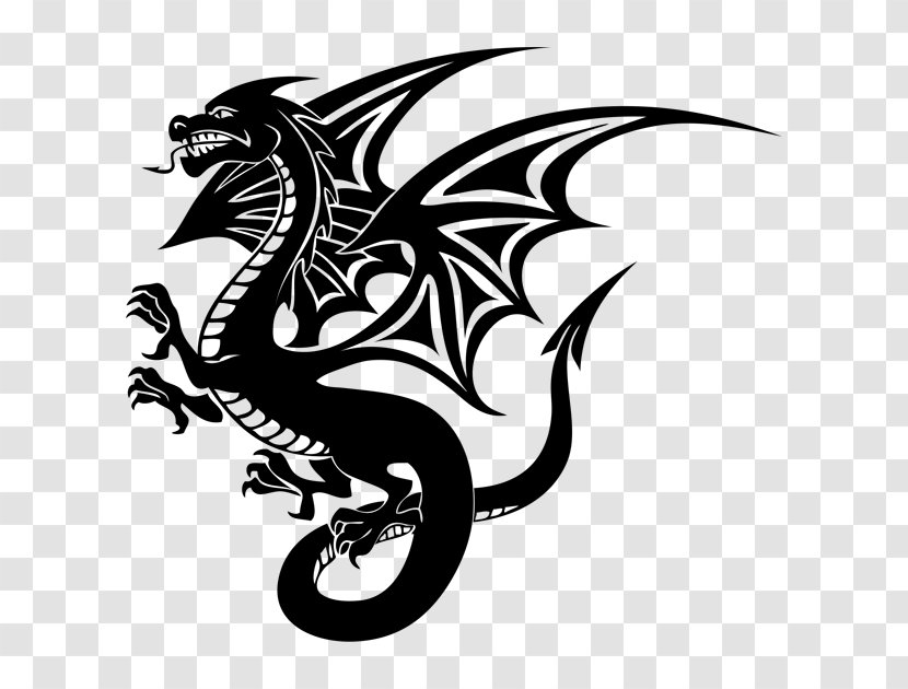 Dragon Stock Photography - Monochrome Transparent PNG