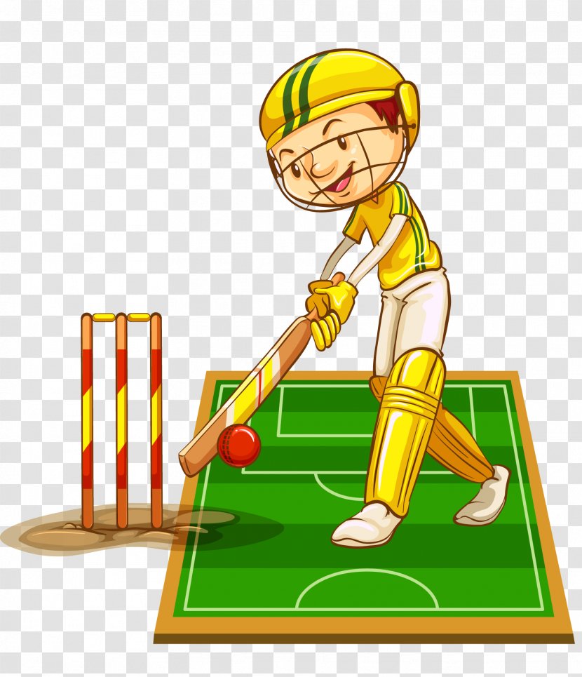 Cricket Bat Nets Stock Photography - Ball - Vector Cartoon Hand Painted School Baseball Game Transparent PNG