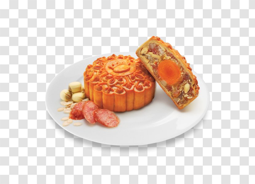 Baked Mooncake Chinese Sausage Bánh Green Tea - Food Transparent PNG