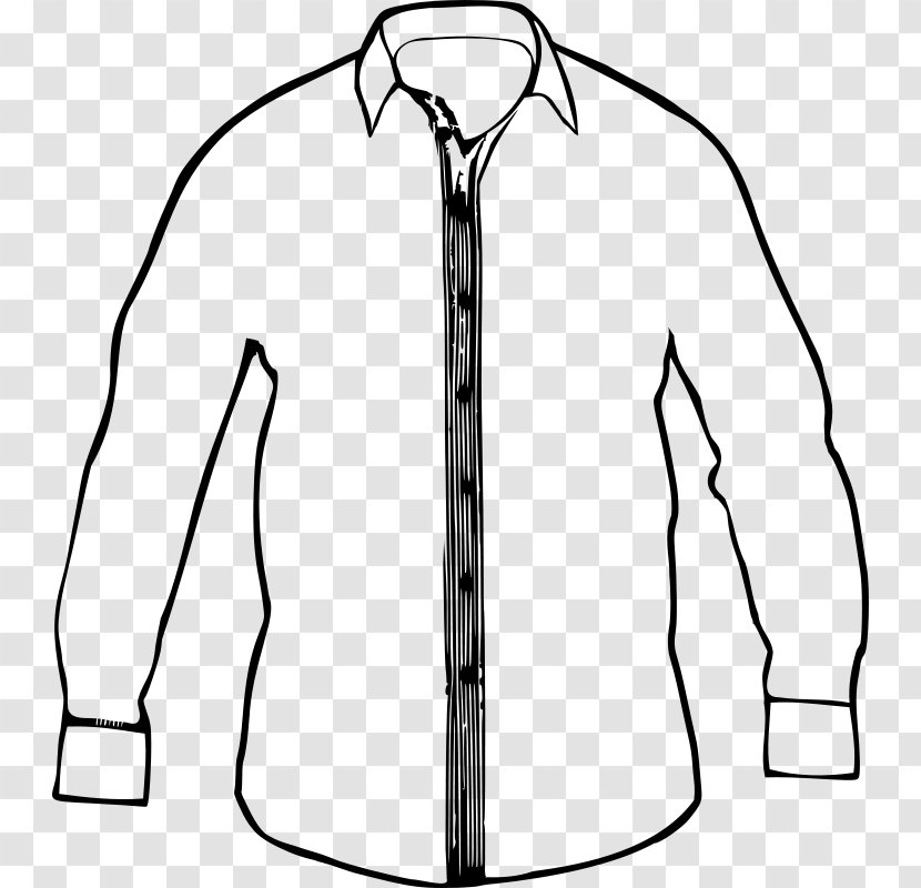 T-shirt Dress Shirt Clip Art - Monochrome Photography Transparent PNG