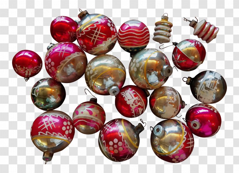 Christmas Ornament - Magenta Bead Transparent PNG