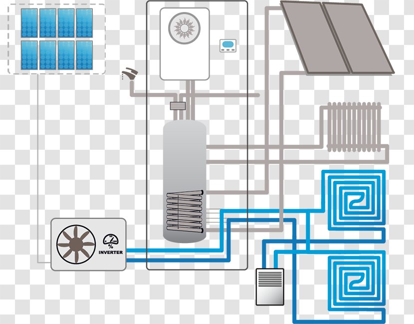 Underfloor Heating Technology Engineering Impianto Solare Termico District - Electronic Component - Freddo Transparent PNG