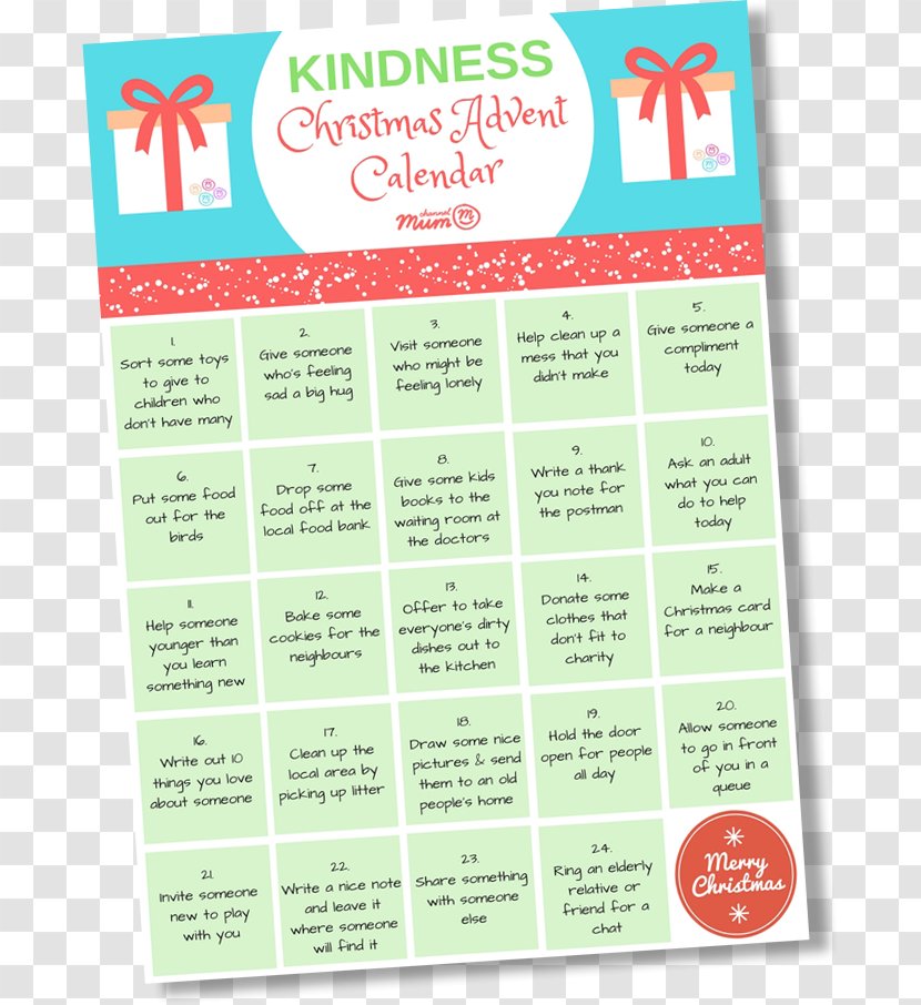 Christmas Advent Calendars Random Act Of Kindness Transparent PNG