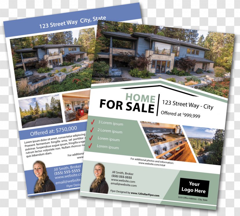 Flyer Display Advertising Real Estate Agent - Design Transparent PNG