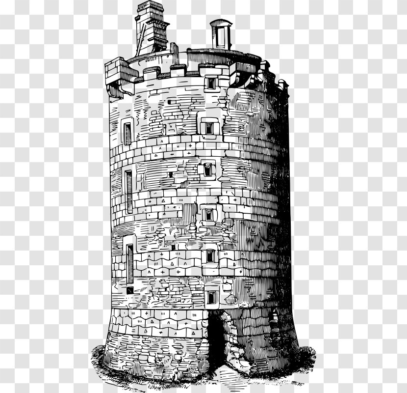 Castle Fortification Clip Art - Ch%c3%a2teau - Fortified Tower Transparent PNG