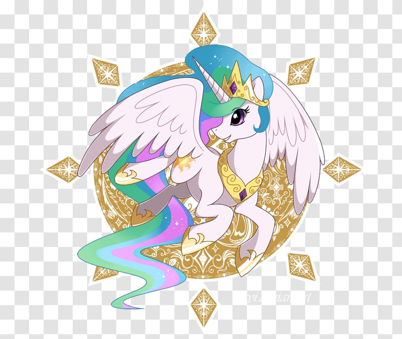 Princess Celestia Pony Rainbow Dash Fan Art - Horse Like Mammal - Magic Transparent PNG