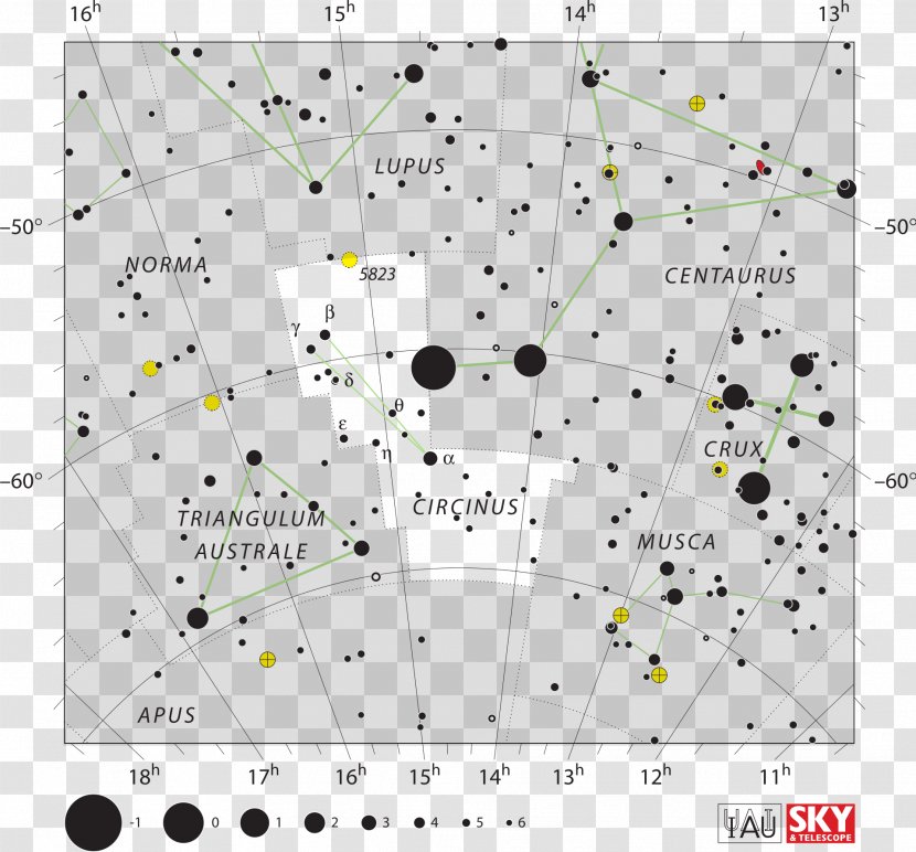 Circinus Constellation Alpha Circini Crux Beta - Map - Star Transparent PNG