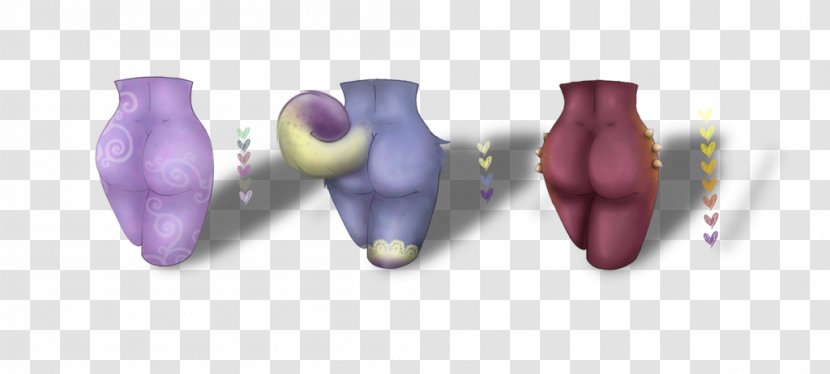 Plastic - Purple - Cat Butts Transparent PNG