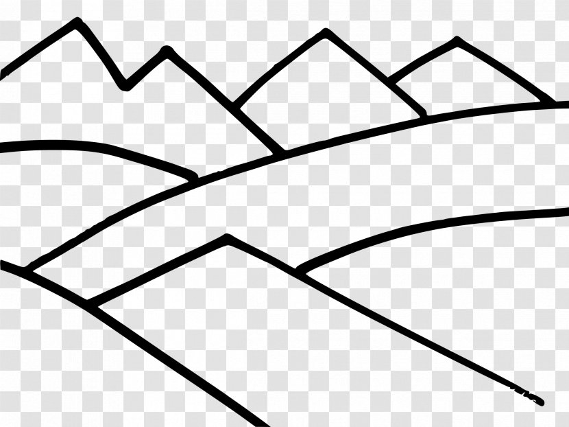 Drawing Line Art Mountain Clip - Photography - Mountains Transparent PNG