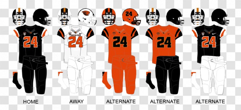 Jersey Oregon State Beavers Football Ducks University Civil War - Benny Beaver - Uniforms Transparent PNG