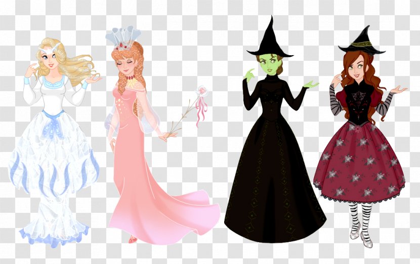 Glinda Wicked Witch Of The West Wizard Good North East - Silhouette - Stockings Transparent PNG