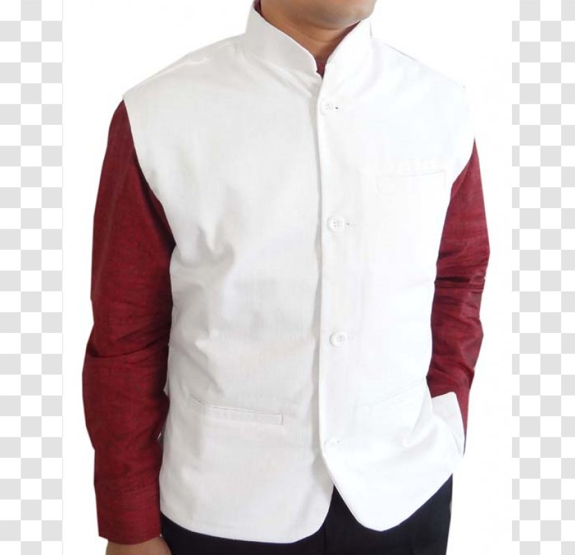 Jacket Sleeve Textile Outerwear Button - Sleeveless Shirt - Modi Transparent PNG