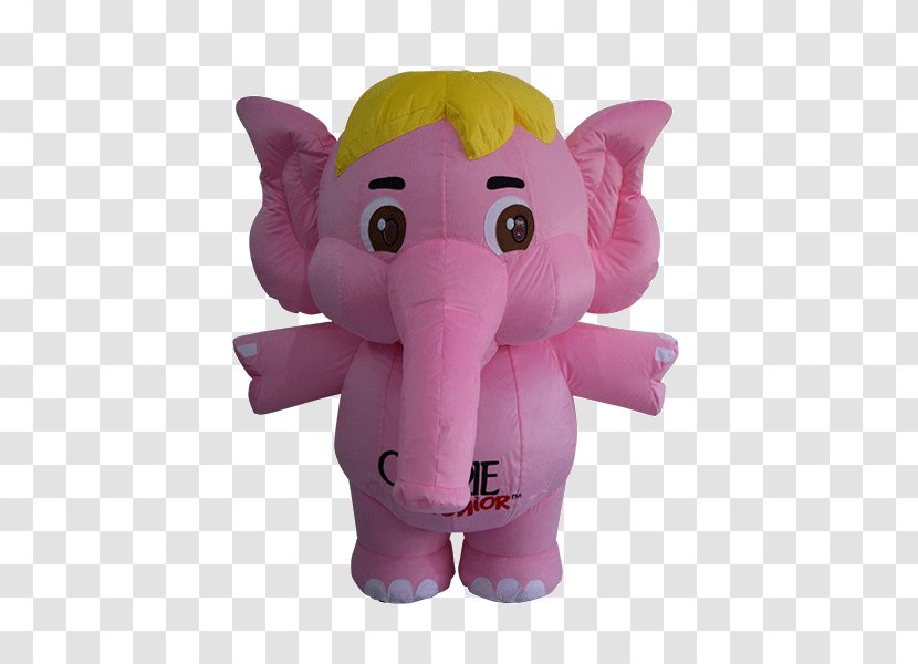 Stuffed Animals & Cuddly Toys Elephant Mascot Pink M Plush - Elephants And Mammoths Transparent PNG