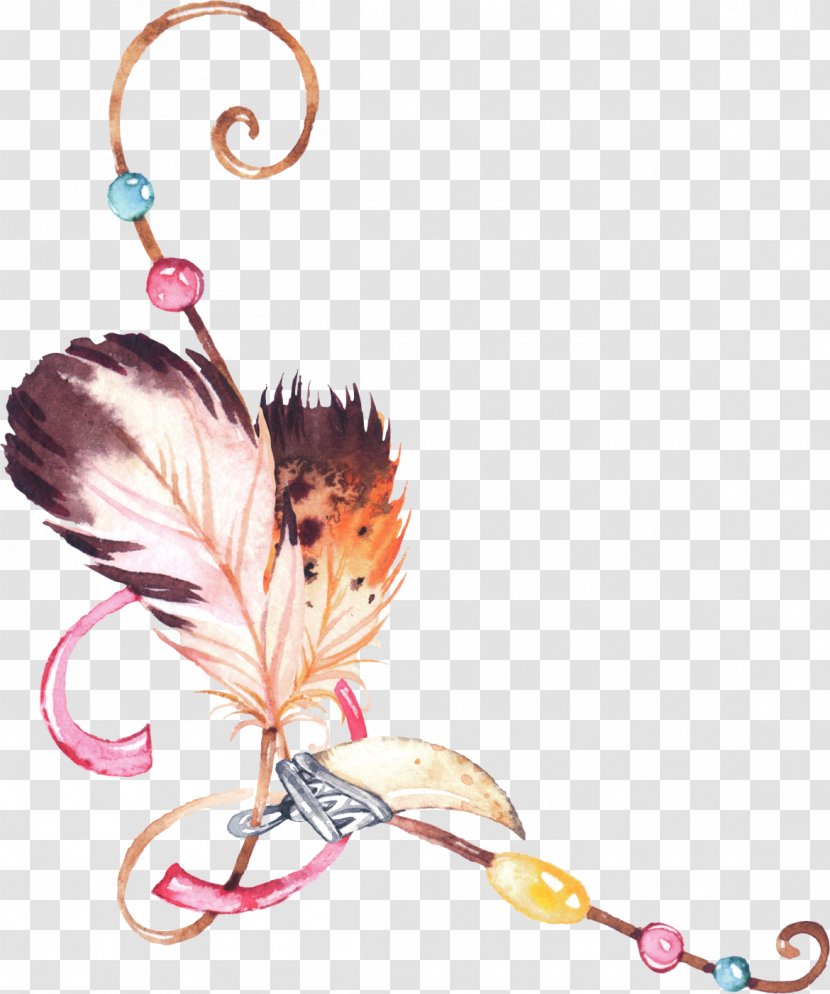 Feather Dreamcatcher Clip Art - Petal Transparent PNG