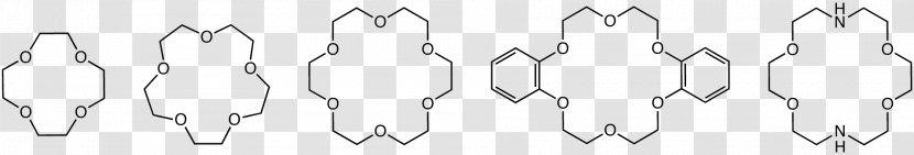 Crown Ether 18-Crown-6 Macrocycle Cyclic Compound - Flower - Silhouette Transparent PNG