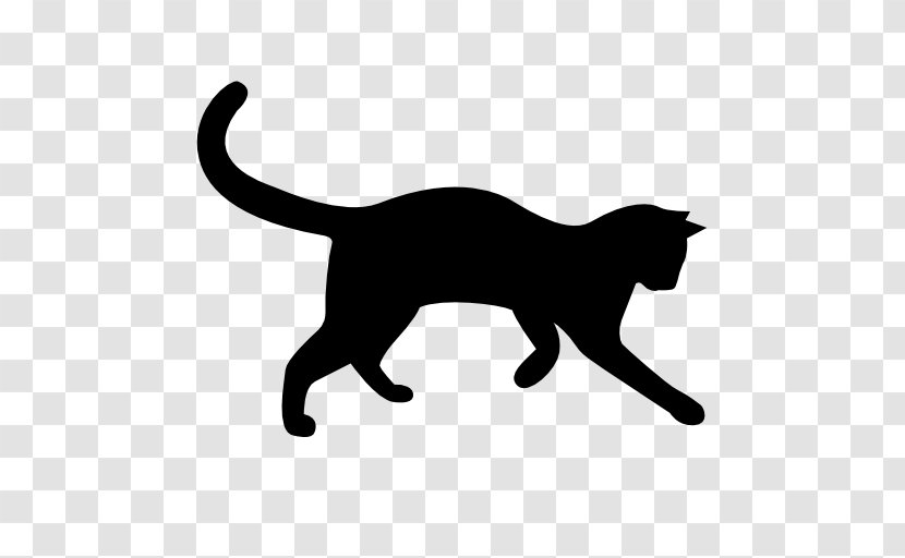 Cat Silhouette Drawing Crumbs And Whiskers - Dog Like Mammal Transparent PNG