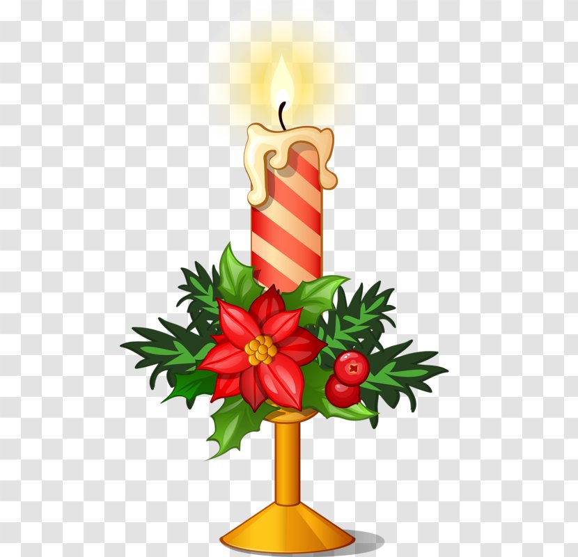 Christmas Eve Clip Art - Burning Candles Transparent PNG