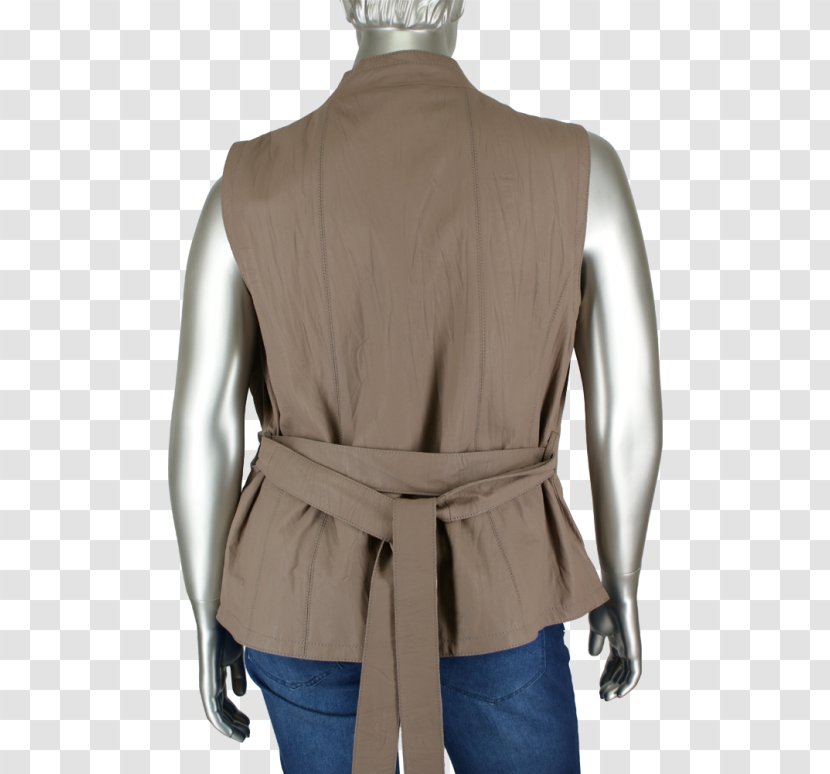 Sleeve Waist Khaki Blouse Outerwear - Abdomen - Rino Transparent PNG