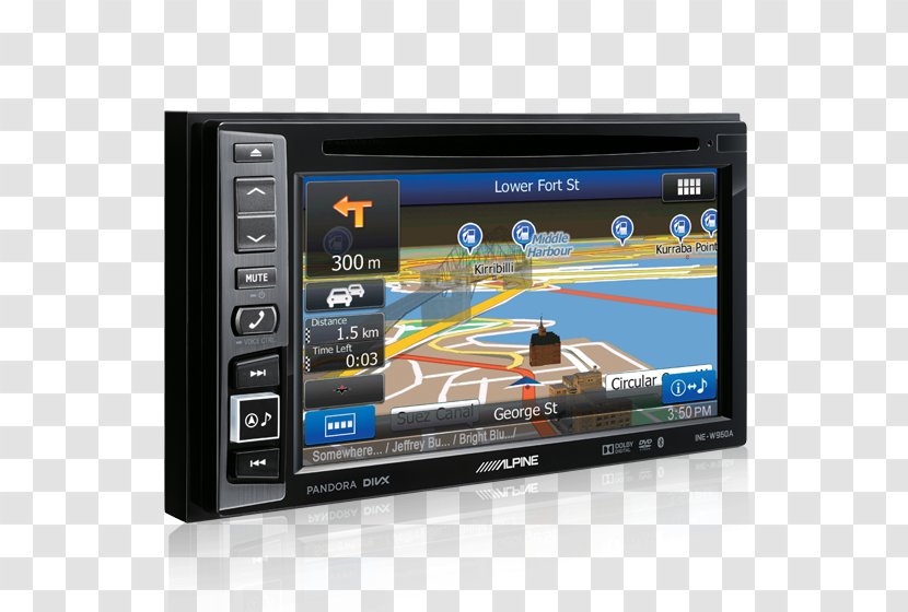 GPS Navigation Systems Car Alpine Electronics Vehicle Audio Radio Receiver - Automotive System - Awning Canvas Transparent PNG