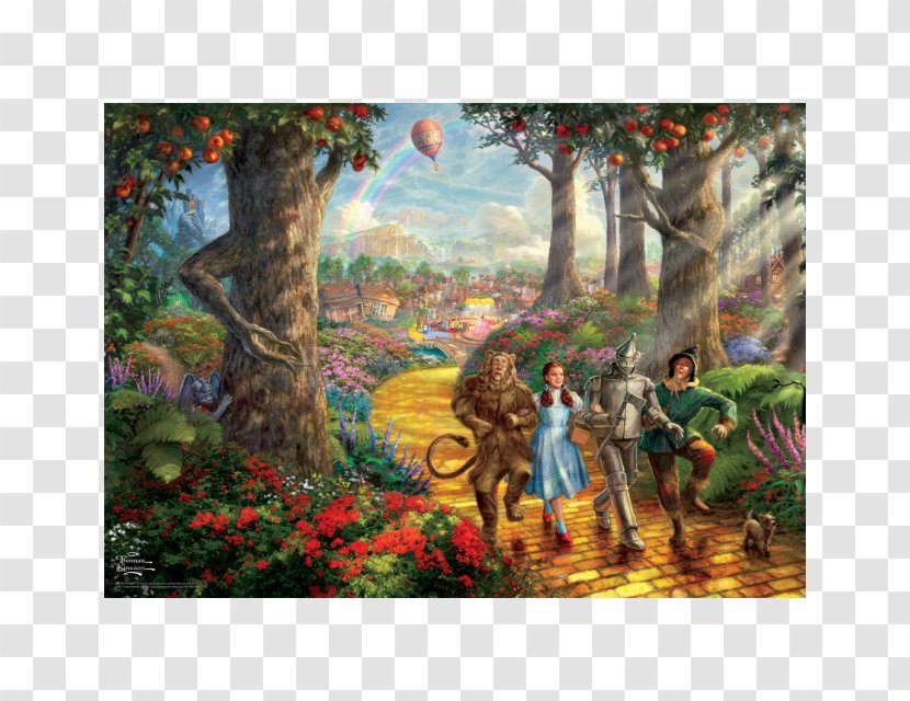 The Wizard Scarecrow Wonderful Of Oz Tin Woodman Jigsaw Puzzles - Tree - Painting Transparent PNG