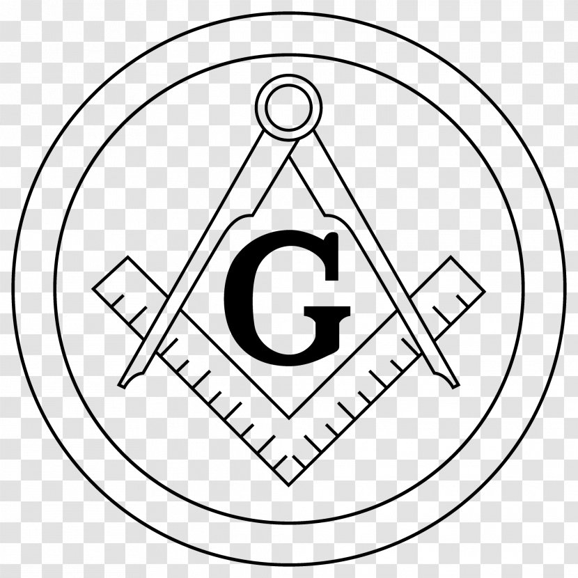 Freemasonry Square And Compasses Masonic Lodge Grand DeMolay International - Black White Transparent PNG