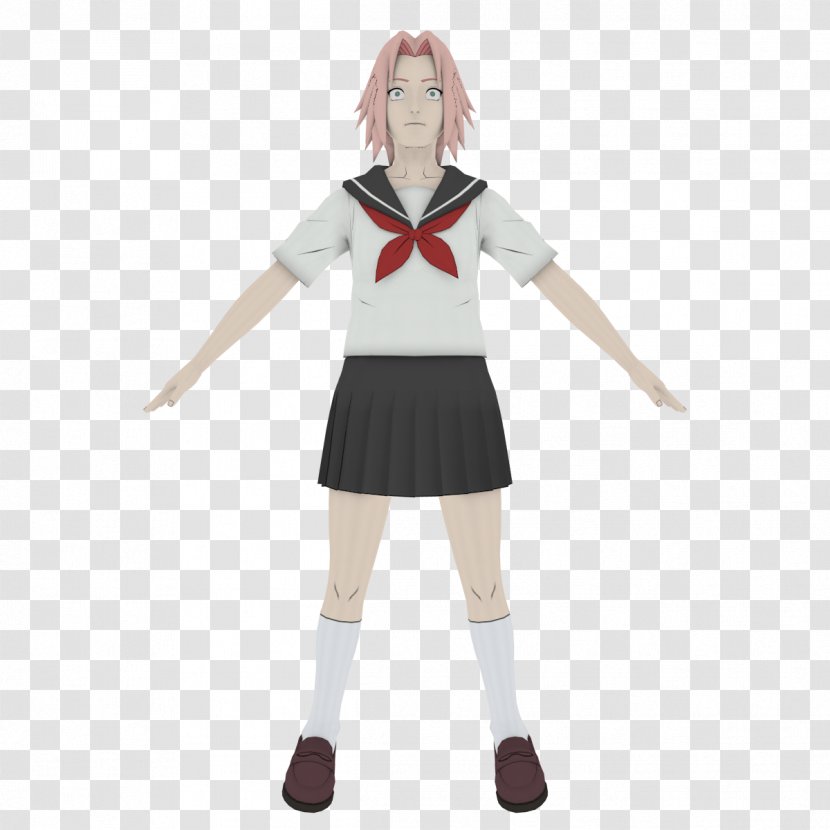School Uniform Costume - Sakura Transparent PNG